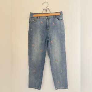 Cat & Jack Girls 14 Embroidered Jeans
